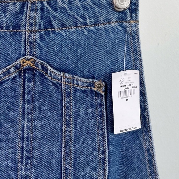 NWT Old Navy Maternity Side Panel Slouchy Denim Shortalls Overalls - Picture 6 of 9
